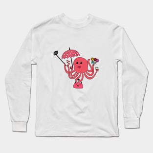 Selfie Octopus Long Sleeve T-Shirt